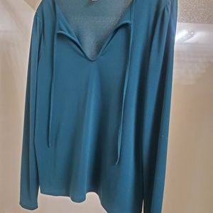Small Banana Republic Blouse Long Sleeves Green Excellent Condition